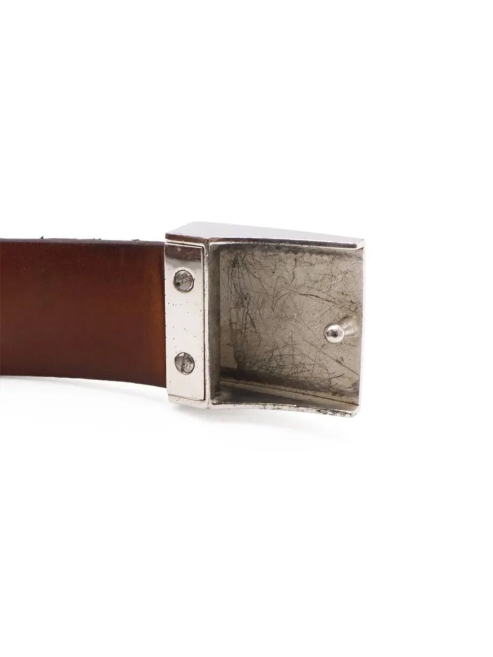 Louis Vuitton Damier Ceinture Carre Belt Silver #actual